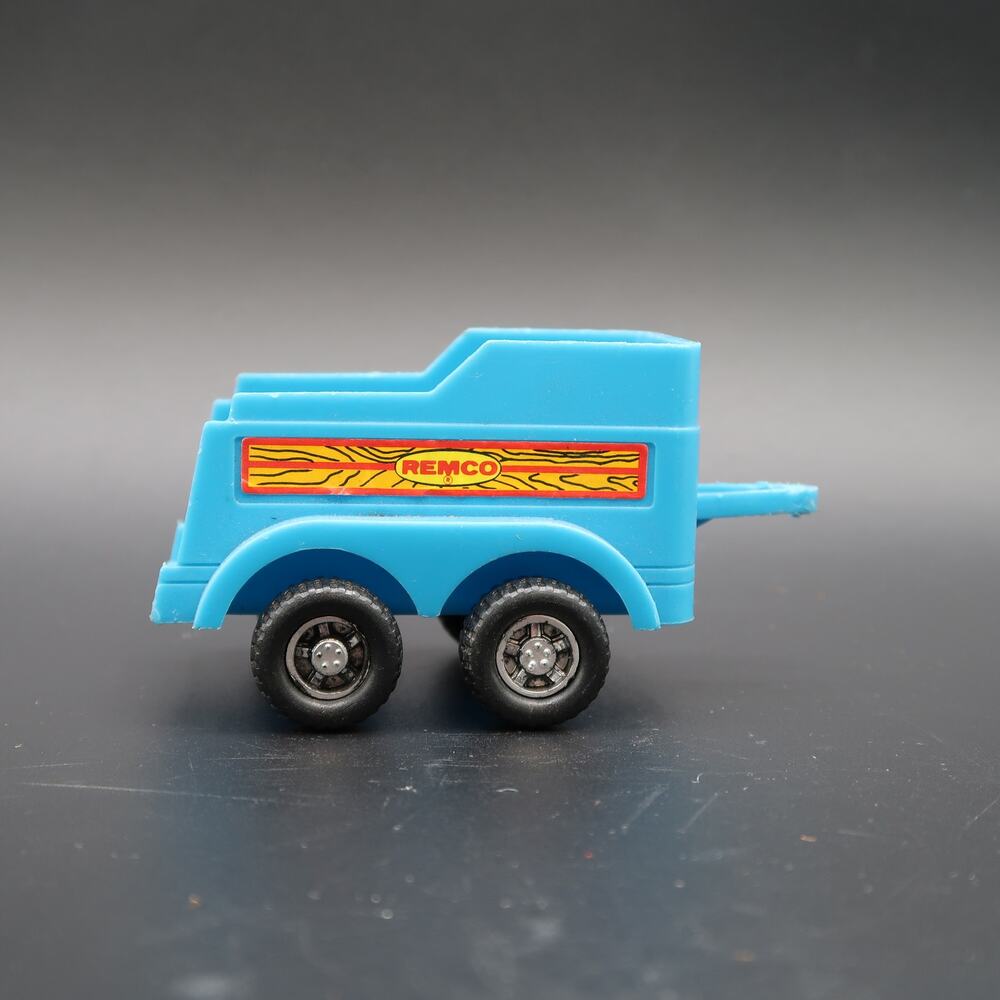 Remco Horse Truck Trailer Blue 3" Plastic Vintage 1988